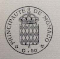 FISCAUX DE MONACO PAPIER TIMBRE 1965  BLASON 0F50   Filigrane RAINIER III - Fiscale Zegels