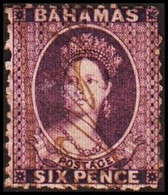 1875. BAHAMAS. Victoria. SIX PENCE. Perf. 12½  (Michel 7A) - JF410469 - Bahamas (1973-...)