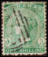 1875. BAHAMAS. Victoria. ONE SHILLING. Perf. 12½  (Michel 8A) - JF410470 - Bahamas (1973-...)