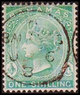 1863. BAHAMAS. Victoria. ONE SHILLING. Perf. 14  (Michel 8Cx) - JF410471 - Bahamas (1973-...)