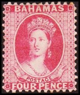 1882. BAHAMAS. Victoria. FOUR PENCE. Perf. 12 Beautiful And Rare Stamp. (Michel 10A) - JF410473 - Bahamas (1973-...)