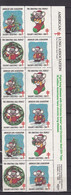 Deux Bandes  12  Stamp**  Timbres Vignettes   The Christmas  Seal People  Season's Greeting 1986  ** - Bandes & Multiples