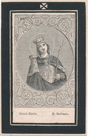 Bidprent / H. Barbara / Moerkerke / Sint-Kruis / 1875 - Imágenes Religiosas