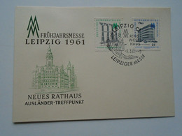 D175921 DDR  MM  Frühjahrsmesse  LEIPZIG 1961  -  Embossed - Autres & Non Classés