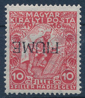 ** 1918 Hadisegély 10f Fordított Felülnyomással és Bodor Vizsgálójellel - Andere & Zonder Classificatie