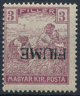 ** 1918 Arató 3f Fordított Felülnyomással, Bodor Vizsgálójellel - Andere & Zonder Classificatie