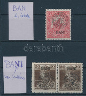 ** 1919 3 Bélyeg Tévnyomattal / 3 Stamps With Plate Variety. Signed: Bodor - Andere & Zonder Classificatie