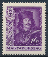 ** 1935 II. Rákóczi Ferenc (I.) ívszéli 16f Lemezhiba Az évszám 6-os Számában (gumihiba / Gum Disturbance) - Sonstige & Ohne Zuordnung