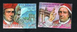 SAN MARINO      2005   PAPA CLEMENTE XIV (COMPLET SET OF 2)  -    USED - Usati