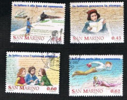 SAN MARINO   2005   STORIA DELLA POSTA: LA LETTERA (COMPLET SET OF 4) - USED - Usati