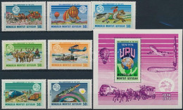 ** 1974 100 éves Az UPU Sor Mi 842-848 + Blokk Mi 36 - Altri & Non Classificati