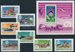 ** 1974 100 éves Az UPU Sor Mi 842-848 + Blokk Mi 36 - Altri & Non Classificati