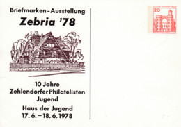 Berlin, PP 076 D1/004, BuSchl 20,  ZEBRIA '78 - Privatpostkarten - Ungebraucht