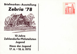 Berlin, PP 076 D1/004, BuSchl 20,  ZEBRIA '78 - Cartes Postales Privées - Neuves
