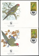 1987 WWF: Papagáj Sor Mi 421-424 4 Db FDC-n - Altri & Non Classificati