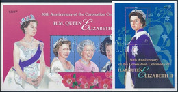 ** 2003 II. Erzsébet Koronázásának 50. évfordulója Kisív Mi 2240-2242 + Blokk Mi 165 - Altri & Non Classificati