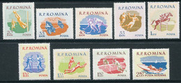 ROMANIA 1959 Sport MNH / **.  Michel 1802-10 - Nuovi