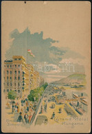 Cca 1890 Grand Hotel Hungária Litho Reklám Kártya 11x16 Cm - Zonder Classificatie
