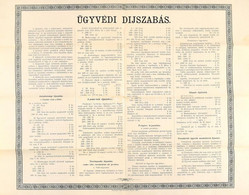 1897 Pécs, ügyvédi Díjszabási Táblázat, Hajtott - Zonder Classificatie