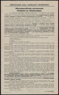1941 Bp. Sashalom, Légoltalmi Liga Sashalmi Csoportjának Plakátja A Házcsoportőrség Parancsnokának Feladatairól és Kötel - Autres & Non Classés