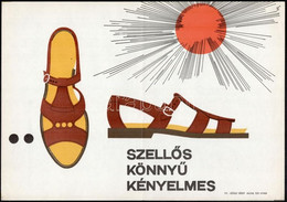 1964 Villamosplakát: Szandál, Szellős Könnyű Kényelmes, 23×33 Cm - Autres & Non Classés