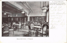 T2 1918 Berlin, C. Hillbrich Konditorei Und Kaffee, Rauchzimmer, 1 Treppe. Leipzigerstr. 24. / Confectionery And Cafe In - Non Classificati