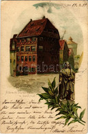 T2/T3 1899 Nürnberg, Nuremberg; Albrecht Dürer Haus U. Denkmal. Art Nouveau, Litho (EK) - Non Classificati