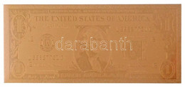 Amerikai Egyesült Államok 2003. 1$ Aranyozott Bankjegy Replika T:I USA 2003. 1 Dollar Gold Plated Banknote Replica C:UNC - Non Classificati