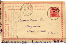 - Carte Postale - Belgique, 1920, Cachet HACHY, à Destination De Xivry  Circourt, TBE, Scans. - Autres & Non Classés