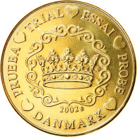 Danemark, 20 Euro Cent, 2002, Unofficial Private Coin, SPL, Laiton - Privéproeven