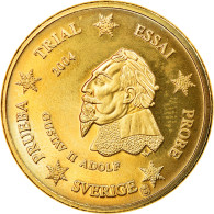Suède, 10 Euro Cent, 2004, Unofficial Private Coin, SPL, Laiton - Privéproeven