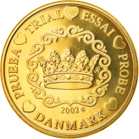 Danemark, 50 Euro Cent, 2002, Unofficial Private Coin, SPL, Laiton - Private Proofs / Unofficial