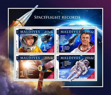 Maldives 2016  Spaceflight Records (The First Man In Space ). Yuri Gagarin - Maldives (1965-...)