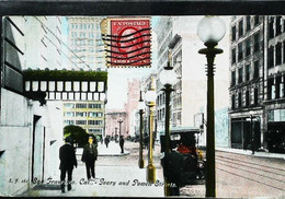 ► Automobile Vintage  Geary & Powel Street SAN FRANSISCO Cpa 1911 - Rutas Americanas