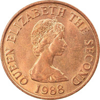 Monnaie, Jersey, Elizabeth II, Penny, 1988, SUP, Bronze, KM:54 - Jersey