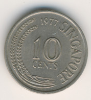 SINGAPORE 1977: 10 Cents, KM 3 - Singapour