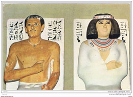 CAIRO  MUSEUM:  STATUES  OF  PRINCE  RAHOTEP  AND  PRINCESS  NOFERT  -  TO  ITALY  -  FG - Musées