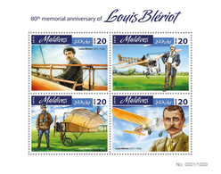 Maldives 2016   Louis Bleriot, French Aviator, Inventor, And Engineer. Airplanes - Maldives (1965-...)