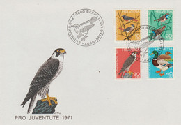 Suisse 1971  N° 891 / 94  Oblitéré  Sur Lettre = Oiseau  1° Jour - Altri & Non Classificati