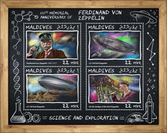 Maldives 2017   Ferdinand Von Zeppelin， Airships - Maldives (1965-...)