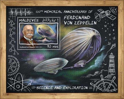 Maldives 2017   Ferdinand Von Zeppelin， Airships - Maldives (1965-...)