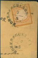 1872, 1/2 Kreuzer Kleiner Brustschild Orange Auf Briefstück Mit Hannover Nachverwendung "HOHENEGGELSEN" - Used Stamps