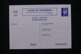 FRANCE - Entier Postal Type Pétain Du Noël Du Prisonnier De 1941 , Non Circulé - L 79689 - Cartes Postales Types Et TSC (avant 1995)