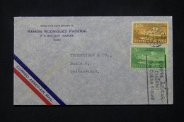 CUBA - Enveloppe Commerciale De Habana Pour La Suisse En 1947 - L 79730 - Cartas & Documentos