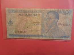 CONGO 10 MAKUTAS 1967 Circuler (B.21) - République Démocratique Du Congo & Zaïre