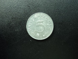 ALLEMAGNE * : 5 REICHSPFENNIG   1943 E    KM 100     SUP - 5 Reichspfennig