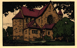 Beckum, Liebfrauenkirche, Steindruck AK, Um 1920 - Beckum