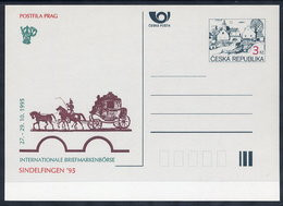 CZECH REPUBLIC 1995 3 Kc.postcard Sindelfingen '95 Unused.  Michel P7-A6 - Postales