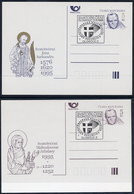 CZECH REPUBLIC 1995 Papal Visit 5 Kc.stationery Cards Cancelled With Commemorative Postmarks. Michel P14-15 - Postcards
