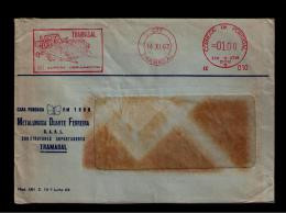 PORTUGAL EMA Publicitary Cover Combine-harvester Machine Agricole Butterfly Faune METER FRANKING POSTAL HISTORY Gc815 - Agriculture